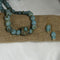 Turquoise Glass & Mosaic Beaded Necklace & Earrings - VP's Jewelry
