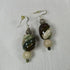 Olive Green, Brown & Cream Kazuri Earrings - VP's Jewelry  