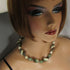Olive Green, Brown & Cream Kazuri Bead Necklace Fair Trade Jewelry - VP's Jewelry  