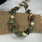 Olive Green, Brown & Cream Kazuri Bead Necklace Fair Trade Jewelry - VP's Jewelry  