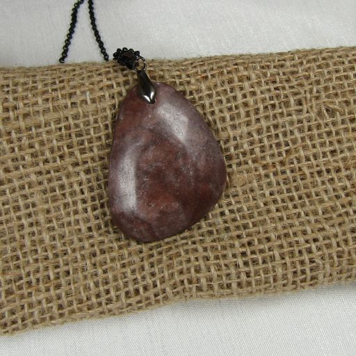 Brown Zebra Jasper Gemstone Pendant Necklace - VP's Jewelry