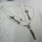 Extra Long rystal Rhinestone & Silver Pendant Necklace & Earrings - VP's Jewelry  