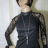 Extra Long rystal Rhinestone & Silver Pendant Necklace & Earrings - VP's Jewelry  