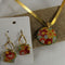 Handmade Artisan Bead Pendant Necklace & Earrings - VP's Jewelry 