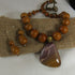 Gemstone Bead Necklace with Jasper Pendant & Earrings - VP's Jewelry  