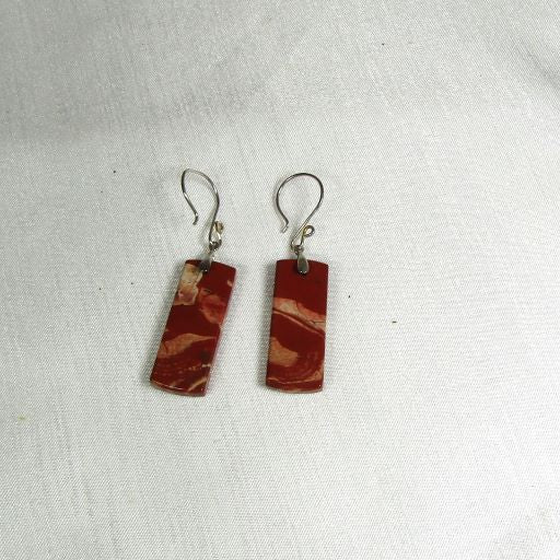 Red Creek Jasper Gemstone Dangle Earrings - VP's Jewelry  