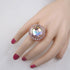 Bold Crystal Fashion Rose Gold Ring  Adjustable VP's Jewelry 