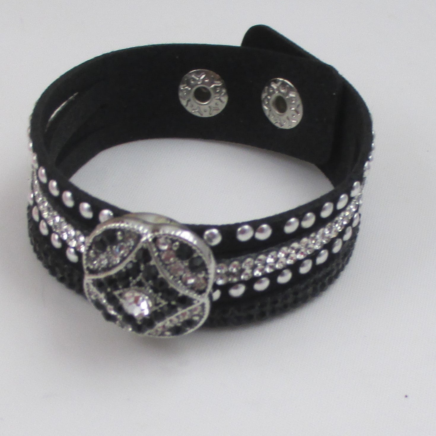 Crystal Multi-strand Leather Bracelet - VP's Jewelry