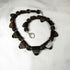 Brown Carved Bone Bead Necklace Bold Look