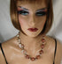 Cream Golden Brown Fair Trade Bead Necklace Asymmetric Design