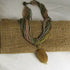 Multi-colored Seed bead pendant necklace
