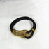 Black Leather Men's Bracelet Serpent Clasp