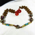 Exotic Handmade Polymer Clay Necklace with Raku Accents