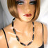 Black Banded Agate Bead  Necklace