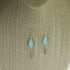 Aqua Sea Glass Dangling Drop Earrings