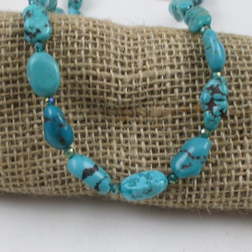 Blue Turquoise Nugget Necklace - VP's Jewelry