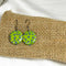green fair trade bead rop earringd