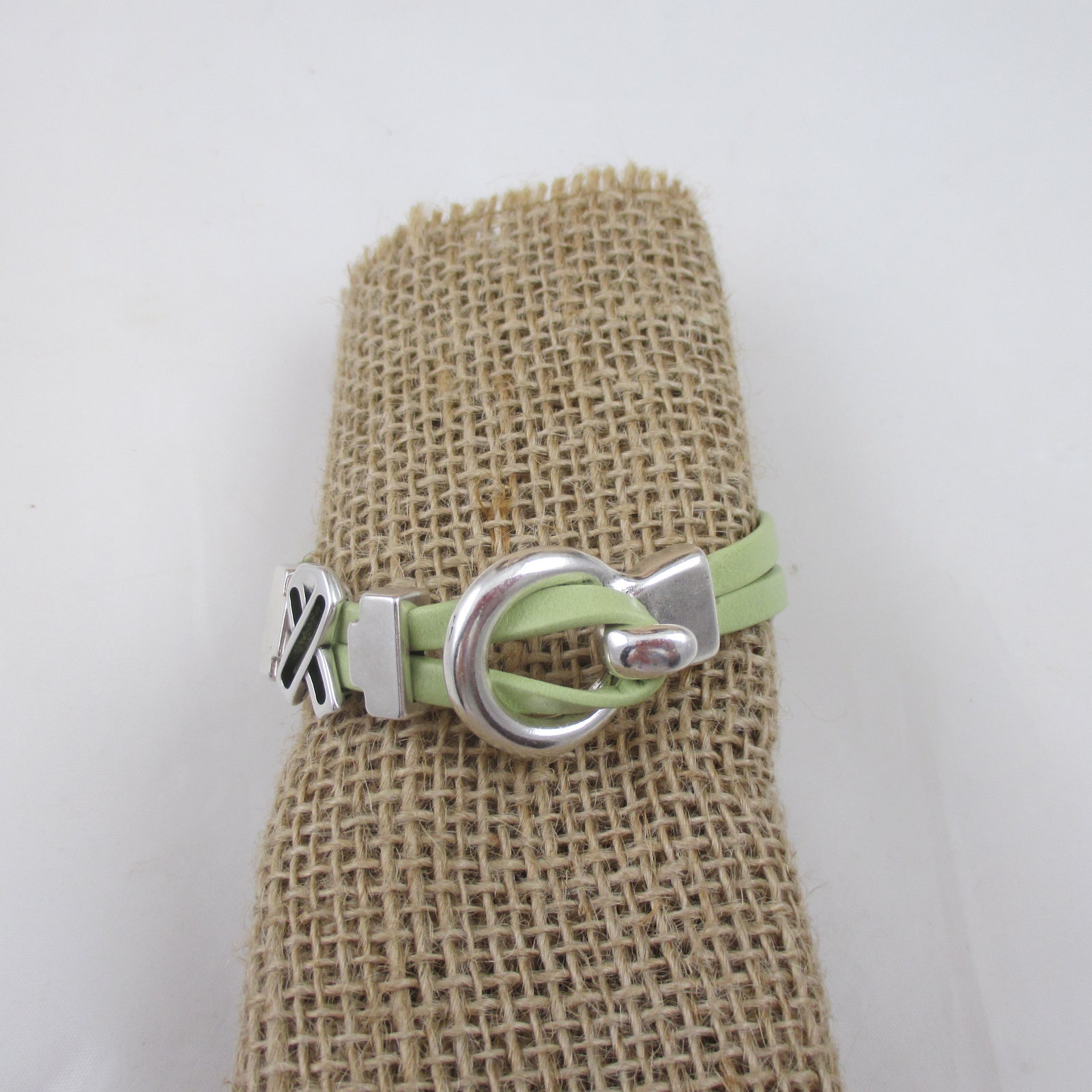 Lime Green Awareness Flat Leather Bracelet - VP's Jewelry