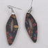 Unique Silk Covered Wood Earrings Purple Patina - VP's Jewelry