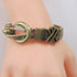Gold Flat Leather Awareness Ribbon Bracelet - VP's Jewelry