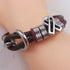 Burgundy Round Leather Cord Awareness Ribbon Bracelet - VP's Jewelry
