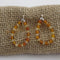 Amber Hoop Earrings Handcrafted 