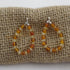 Amber Hoop Earrings Handcrafted 
