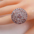 Rhinestone & Rose Gold Fashion Ring  Adjustable