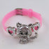 Cute Child's Pink Vinyl Kitty Bracelet - VP's Jewelry