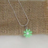 lt green flower pendant