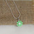 lt green flower pendant