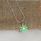 lt green flower pendant