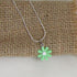 lt green flower pendant