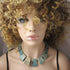 Smokey Aqua Snake Skin Jasper Statement Collar Necklace - VP's Jewelry