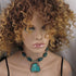 Blue Zebra Jasper Gemstone Necklace with Pendant - VP's Jewelry