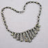Designer Black & Tan Gemstone Poppy Seed Jasper Bib Necklace - VP's Jewelry