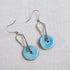 Aqua Raku Glazed Handmade Earrings - VP's Jewelry