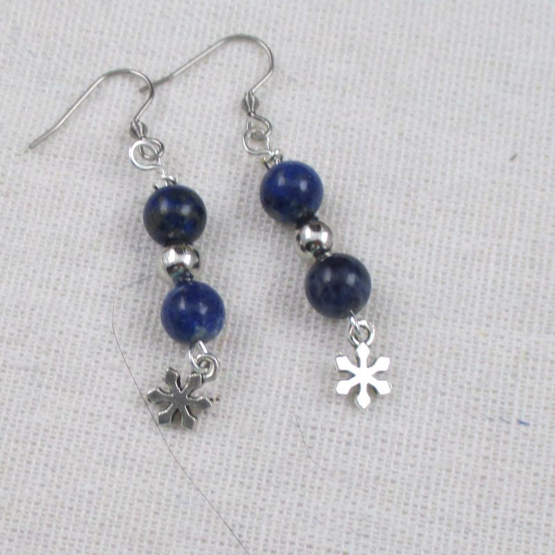Blue Gemstone Drop Earrings - VP's Jewelry