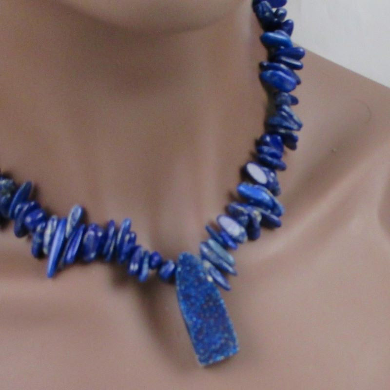 Blue Danube Collar Necklace with Pendant - VP's Jewelry