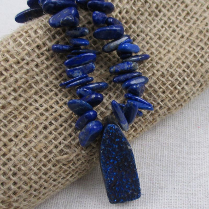 Blue Danube Collar Necklace with Pendant - VP's Jewelry