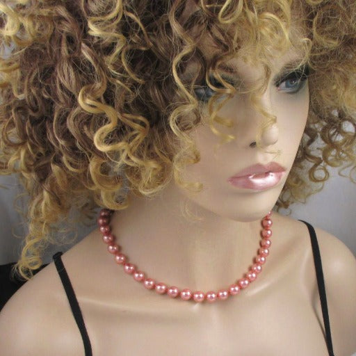 Rose South Sea Pearl Necklace & Earrings Jewelry Set - VP's Jewelry  