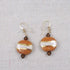 Drop Earrings in Handmade Honey Cream and Gold Kazuri Beads - VP's Jewelry  