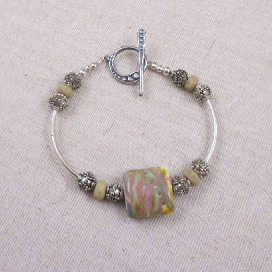 Handmade Artisan Silver Bangle Bracelet - VP's Jewelry