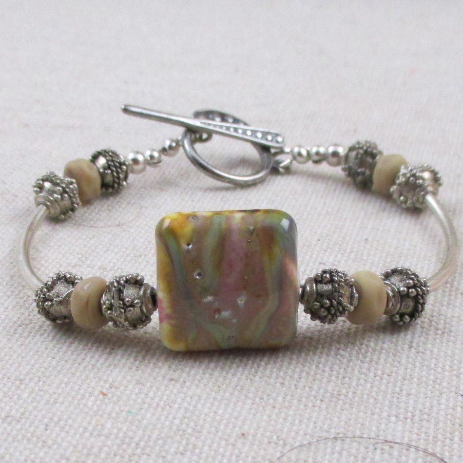 Handmade Artisan Silver Bangle Bracelet - VP's Jewelry