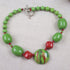 Apple Green Beaded Necklace Big Bold Fair Trade Kazuri Handmade Beads