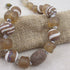 Chunky Beige and White Beaded Bead Designer Necklace - VP's Jewelry