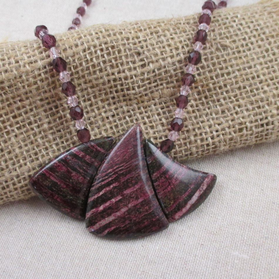 Whimsical Amethyst and Purple Jasper Bib Necklace - VP's Jewelry