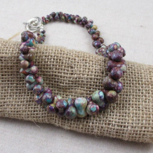 Purple Turquoise Necklace Graduating Turquoise Bead Necklace - VP's Jewelry