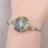 Handmade Aquamarine Bead & Silver Bangle Bracelet - VP's Jewelry