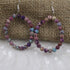 Big Purple Gemstone Jasper Hoop Earrings - VP's Jewelry